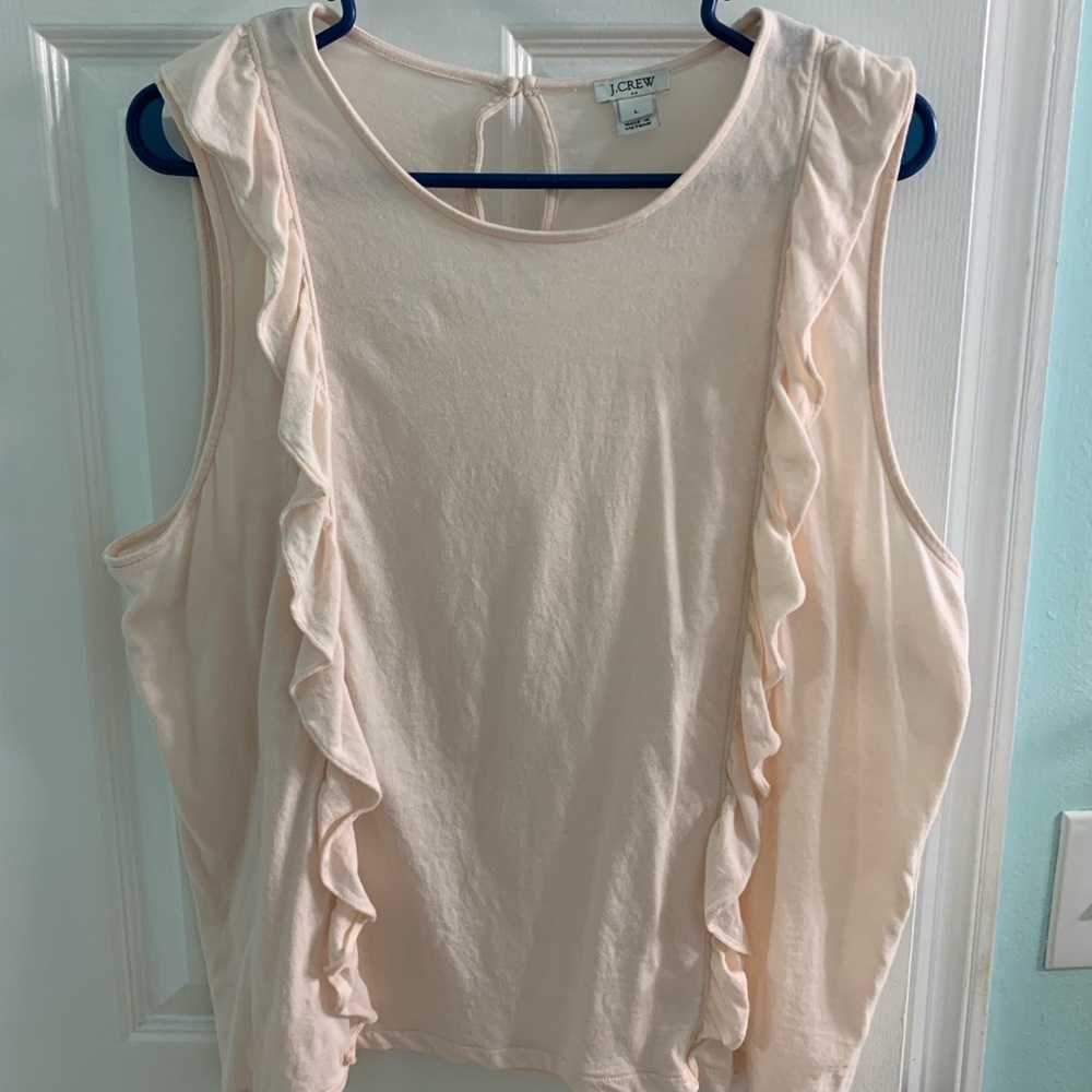 Jcrew ruffled sleeveless top